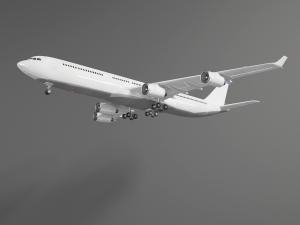 现代白色客机飞机