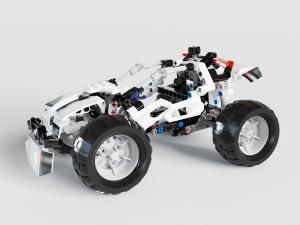 儿童拼装吉普越野车积木玩具