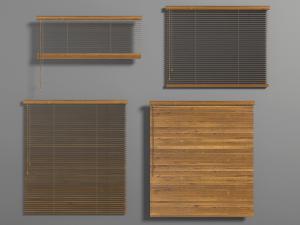 中式竹制百叶卷帘3d模型 中式竹制百叶卷帘