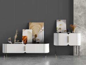 现代白色电视柜玄关柜边柜