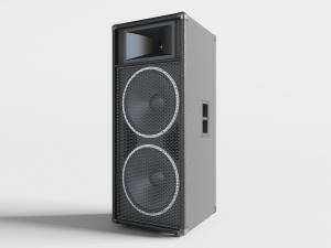 现代长方形黑色老式音响3d模型 现代长方形黑色老式音响