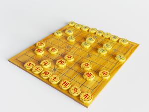 中国象棋实木棋盘棋子游乐设备3d模型 中国象棋实木棋盘棋子游乐设备