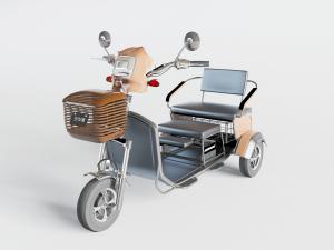 现代电动载人三轮车