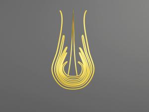 现代金色墙饰挂件