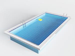 现代长方形游泳池体育健身设备