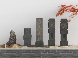 中式户外石头景观小品草坪灯