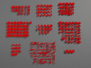欧式红色装饰雕花构件