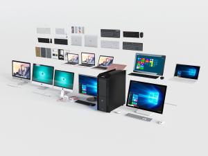 电脑液晶显示屏、键盘鼠标和机箱