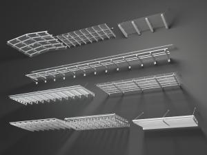 现代金属框架的雨棚