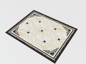 欧式带有雕花图案装饰地面拼花