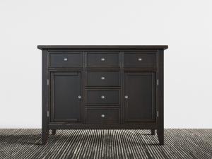 美式深实木色玄关柜边柜