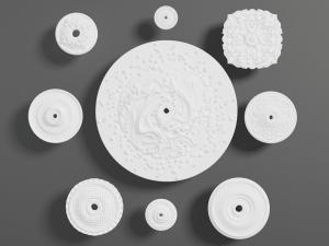 欧式圆形雕花灯盘