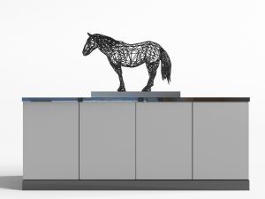 现代新中式四开门玄关柜边柜