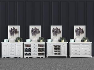 简欧白色玄关鞋柜