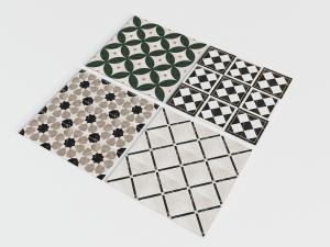 欧式菱形花纹的地面拼花