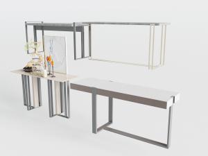新中式端景台3d模型 新中式端景台