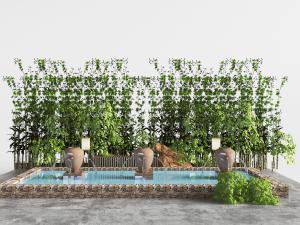 欧式水池景观小品