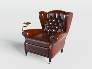 美式带托盘的单人沙发3d模型 美式带托盘的单人沙发