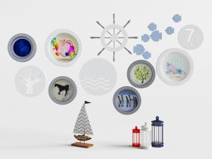 地中海船舵、墙饰挂件