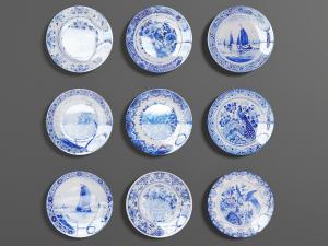 中式古典盘子墙饰挂件