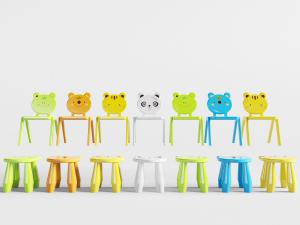 动物靠背儿童凳子