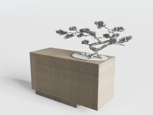 中式实木玄关柜边柜