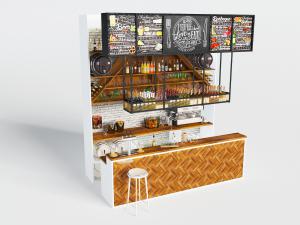 工业风吧台、饮料酒架