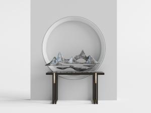 中式端景台3d模型 中式端景台