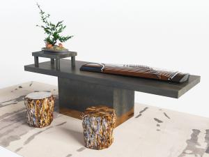 中式实木桌古筝