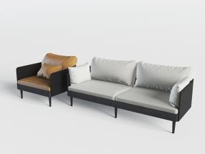 后现代单人双人沙发3d模型 后现代单人双人沙发