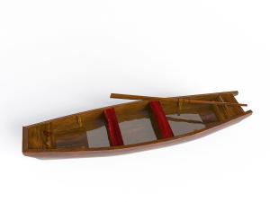 中式古典仿古小木船