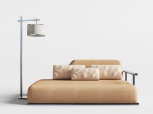 新中式贵妃椅美人榻落地灯