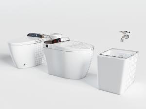 现代智能马桶坐便器、水龙头