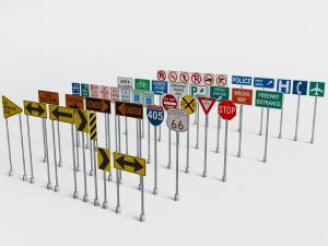 道路指示牌、标识牌