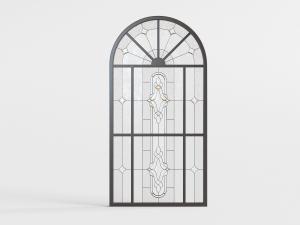 欧式铁艺拱形窗户