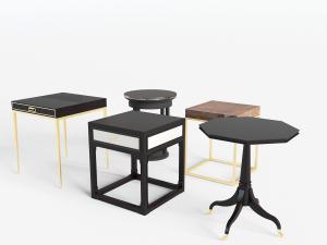 现代轻奢方形边几3d模型 现代轻奢方形边几