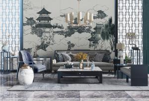 中式多人沙发休闲椅子贵妃椅组合3d模型 中式多人沙发休闲椅子贵妃椅组合