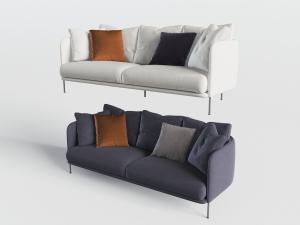 现代布艺多人沙发3d模型 现代布艺多人沙发