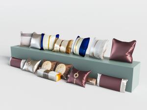 新中式靠垫抱枕圆柱形枕头