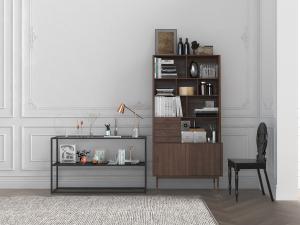 北欧实木装饰柜置物架