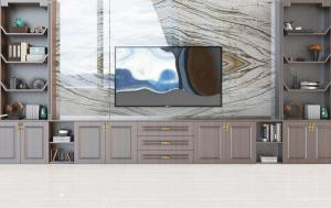 新中式电视柜电视机背景墙