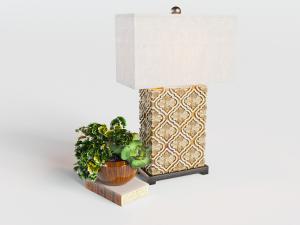 新中式台灯盆景盆栽