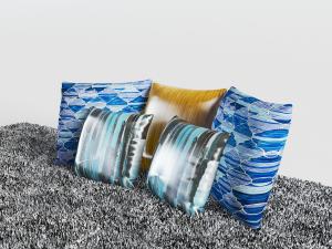 北欧靠垫抱枕毛发地毯3d模型 北欧靠垫抱枕毛发地毯