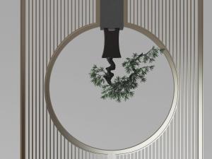 新中式盆景盆栽隔断