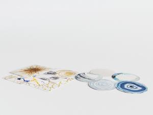 新中式方形圆形地毯3d模型 新中式方形圆形地毯