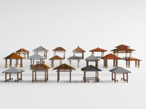 新中式木架凉亭子