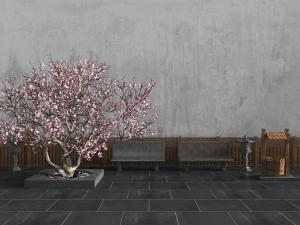 中式古典景观小品