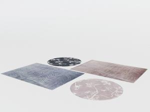 新中式圆形地毯3d模型 新中式圆形地毯