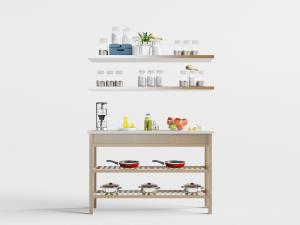 多层操作台、收纳架置物架、水果榨汁机