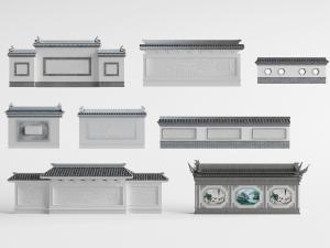 新中式装饰屏风墙